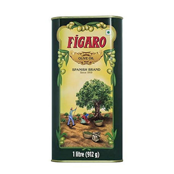 Figaro Pure Olive Oil Tin 1000ml / 1 Litre - Walmart.com ...