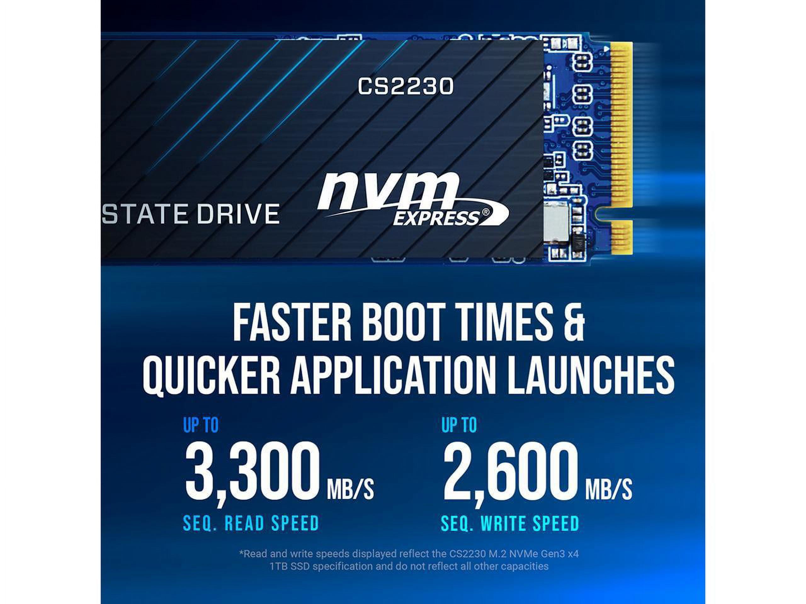 PNY CS2230 1TB Gen3 x 4 PCIe NVMe M.2 2280 Internal SSD – Up to 3,300/2,600 MB/s – M280CS2230-1TB-RB