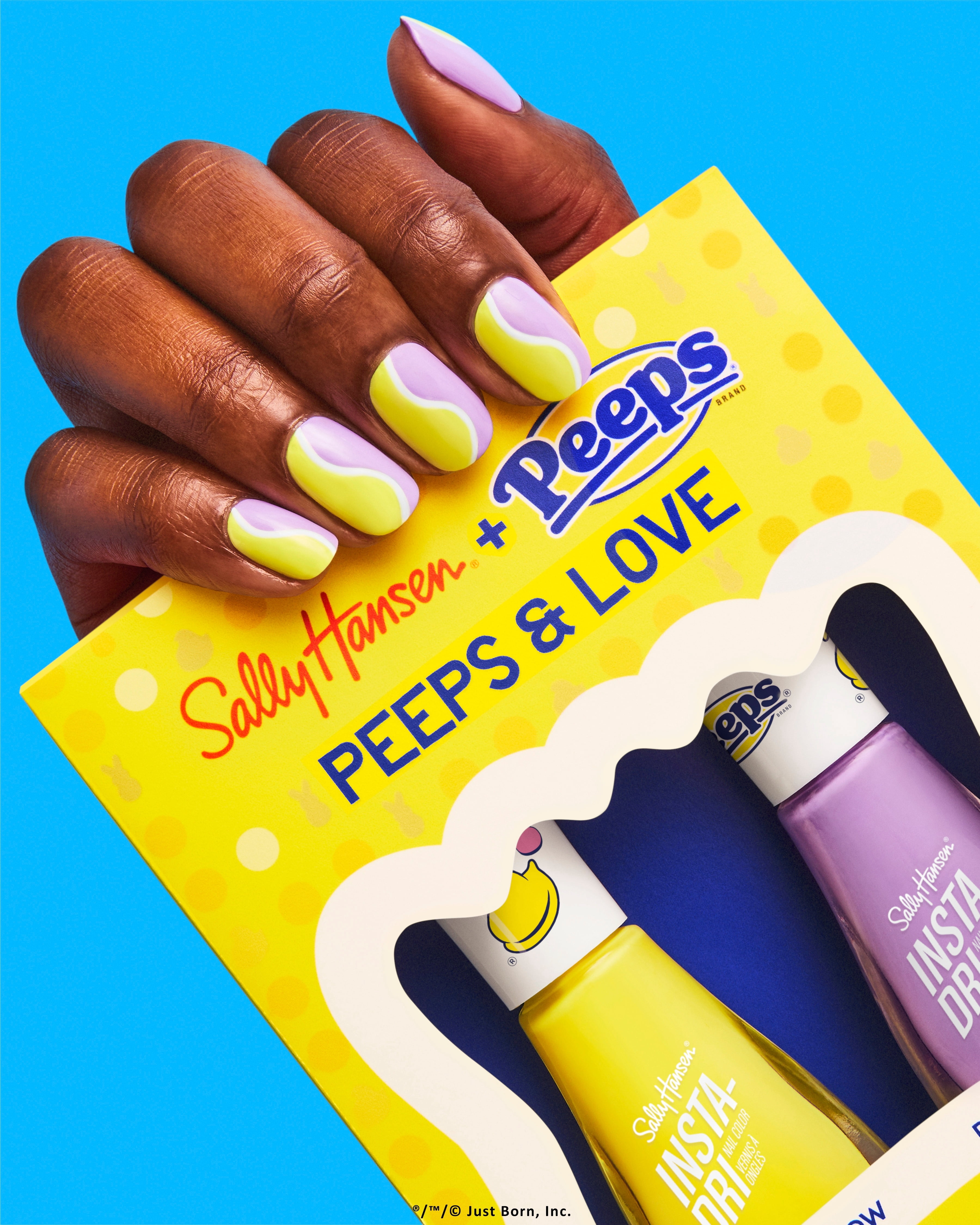Sally Hansen Insta-Dri x PEEPS Nail Color, Yellow & Lavender Duo, 0.31 fl oz ea