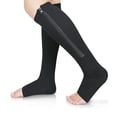 thumbnail image 4 of Calcetines con cremallera de compresión Medias de soporte de piernas Calcetines largos con cremallera- Negro- Hombres Mujeres - Pequeño ACTINPUT 809D, 4 of 4