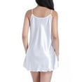 thumbnail image 5 of Kaemgyyd Women's Satin Nightgown Sleeveless V Neck Sleepwear Silk Short Nightdress Solid Color Comfy Loungewear, 5 of 6