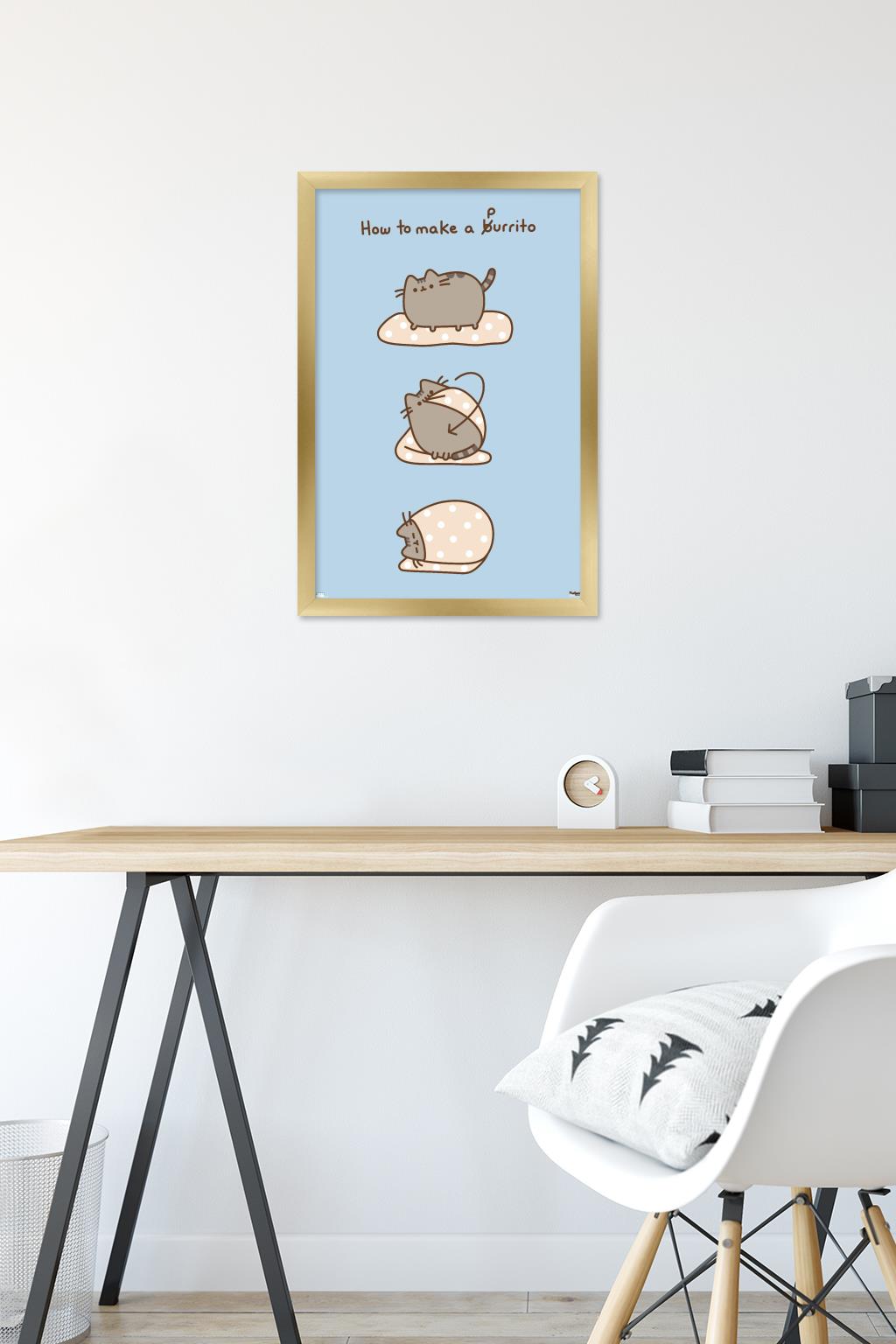 Pusheen - Purrito Wall Poster, 14.725" x 22.375" Framed