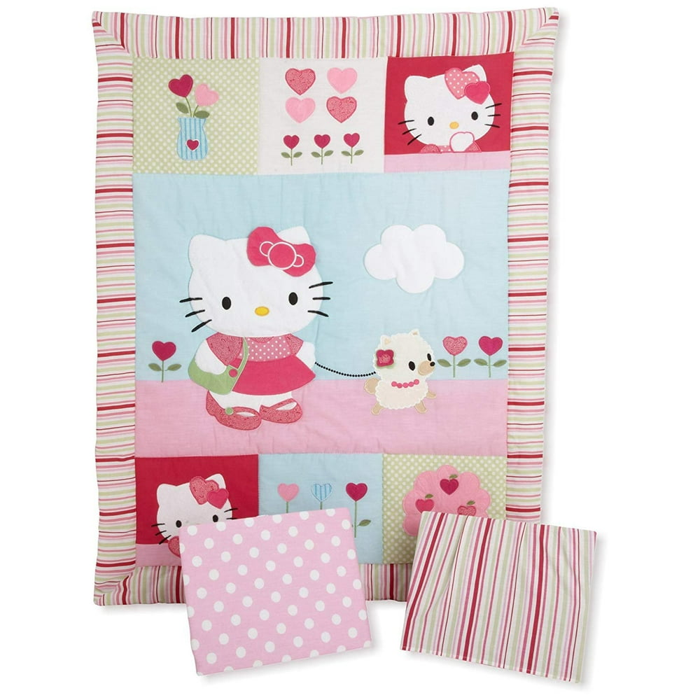 Bedtime Originals Hello Kitty and Puppy 3 Piece Bedding Set (Discontinued by Manufacturer