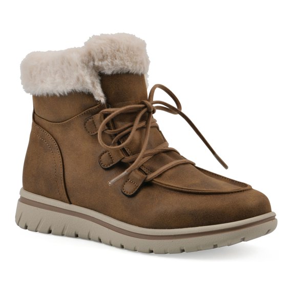 Cliffs by White Mountain Harisson Women's Ankle Boots Color: Tan Fabric Size: 9