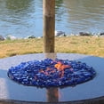 thumbnail image 4 of Blue Ridge Brand 1" Reflective Fire Glass Cubes - Professional Grade Fire Pit Glass Squares - Light Blue - 50 Pound, 4 of 6