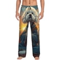 thumbnail image 1 of Fotbe Sunset Meditating Bichon Frise Pantalones de Pijama para Hombre, Pantalones de Dormir, Pantalones de Casa con Cintura Ajustable y Bolsillos-Large, 1 of 6