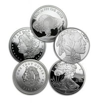 1 oz Silver Round - Secondary Market - Lot of 5 - Walmart