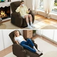 thumbnail image 4 of Lacoo Power Lift Recliner Chair with Massage Ergonomic Chair for Elderly with Infinite Position Side Pocket, Linen Brown, 4 of 7