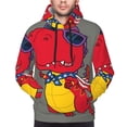thumbnail image 4 of Bingfone Dinosaur Super Hero Cartoon Men'S Drawstring Hoodie Long Sleeve Pocket Sweatshirts-Small, 4 of 9