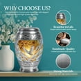 thumbnail image 3 of SABURIAL Owl Urn - Little Cremation Urns For Adult Ashes Women - Funeral Urns For Ashes Adult Male Small Keepsake - Combo Of 10 Inch & 3 Inch - Decorative Mini Urn, 3 of 7