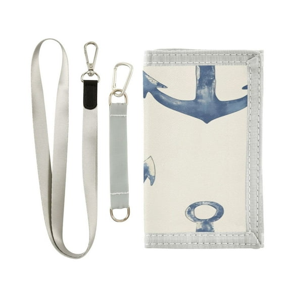 Cloth Purse Boys' Novelty Wallets Girls' Novelty Wallets Men's Wallets Women's Wallets Card Wallet Cash Wallet Student ID Bag Coin Wallet Blue Anchor
