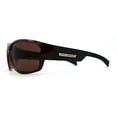 thumbnail image 3 of 90s Classic Wrap Biker Style Driving HD Lens Plastic Sunglasses All Brown, 3 of 5