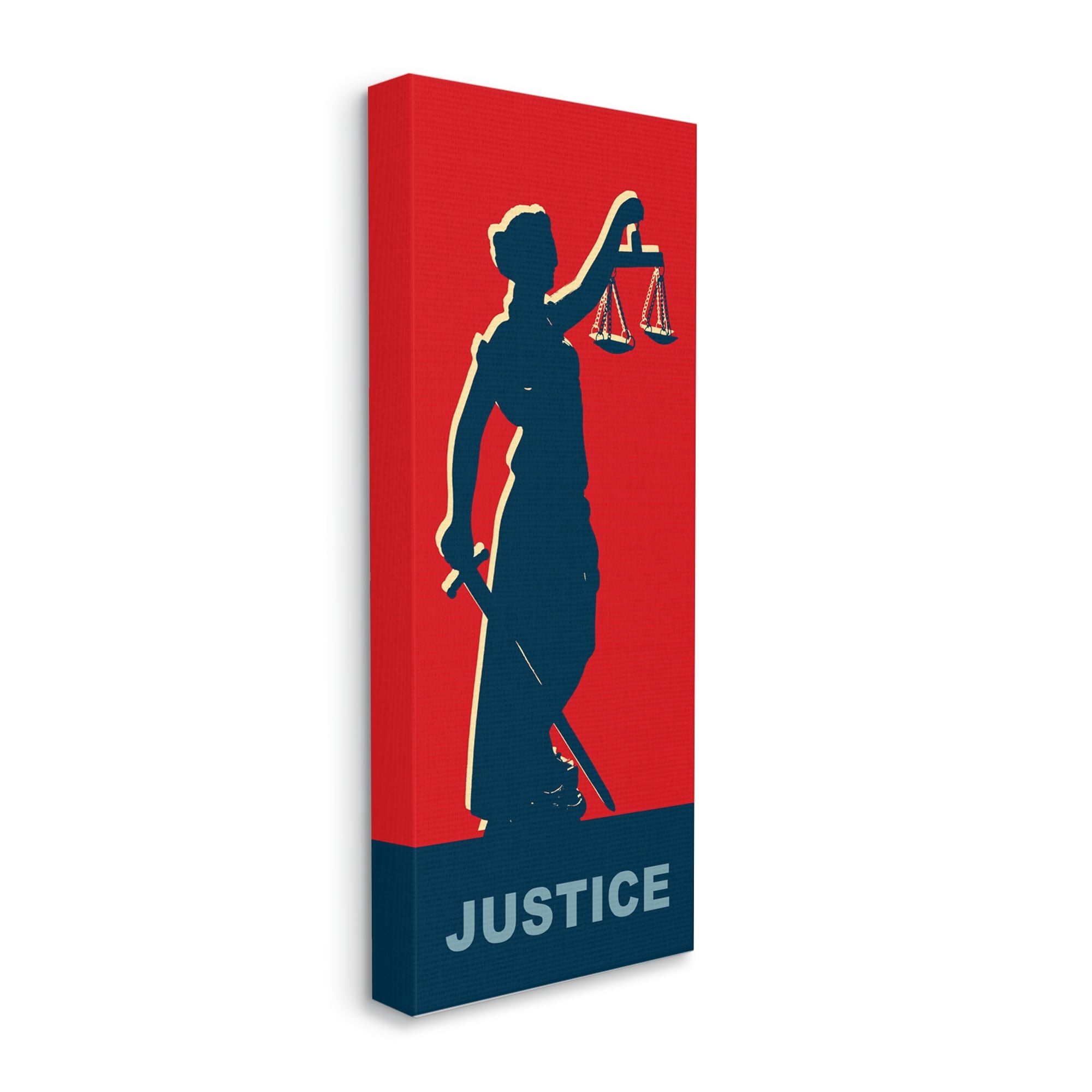 Stupell Industries Lady Justice Allegorical Personification Greco-Roman Mythology,10 x 24, Design by Daniel Sproul