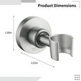 thumbnail image 4 of Wall Mount Shower Head Holder, 304 Stainless Steel Handheld Shower Wand Bracket, Adjustable Shower Wand Holder, 360° Swivel Ball Joint, Fits 1/2" Shower Heads, 4 of 5