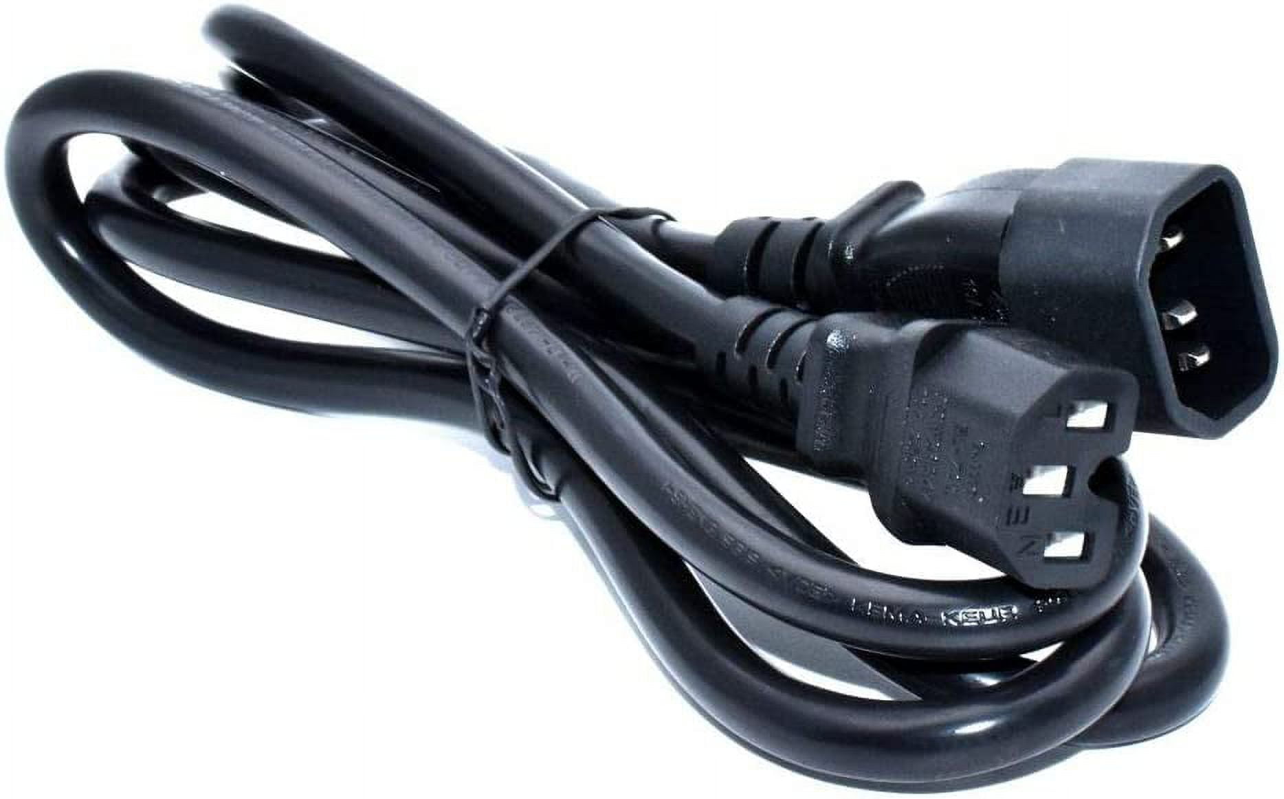Tekit C14 to C15 Power Cord, IEC320 C14 Male to C15 Female Power Extension Cable Cord,10A 250V,16AWG(C14 to C15 10ft)