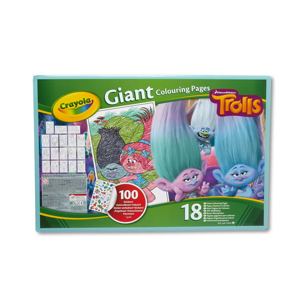 crayola trolls giant coloring pages trolls gift for kids 18 pages child