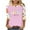 Hot Pink, variant on Easter Shirts for Women 3/4 Sleeve Bunny Vacation Plus Size Holiday Tops Festival Clothes Party Blouse S