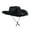 Black, variant on Cowgirl Hat Felt Cowboy Hat for Women Fluffy Feather Brim Shiny Crown Sequins Retro Cap Western Party
