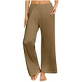 thumbnail image 1 of Pantalones de chándal holgados y anchos para mujer: cintura alta elástica, bolsillos laterales, tejido suave y transpirable, para el día a día, el trabajo o las vacaciones, varias tallas, 1 of 7