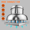 thumbnail image 4 of 1400 CFM Upblast Roof Exhaust Fan - High-Speed Direct Drive, Upgraded Motor, 25.59" Fan Base - Ideal for Restaurants, Factories, and Warehouses - Silent Operation & Weather-Resistant Design, 4 of 6