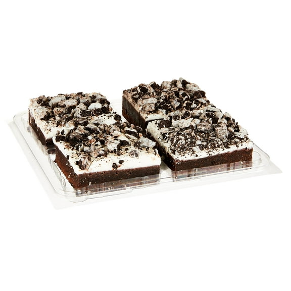 Freshness Guaranteed Cookies & Cream Topped Cream Cheese Brownies, 13 oz, 4 Count (Clamshell)