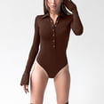 thumbnail image 3 of Body,Body de mujer Body de manga larga con solapa para mujer Body de mujer Instalación sin esfuerzo, 3 of 6