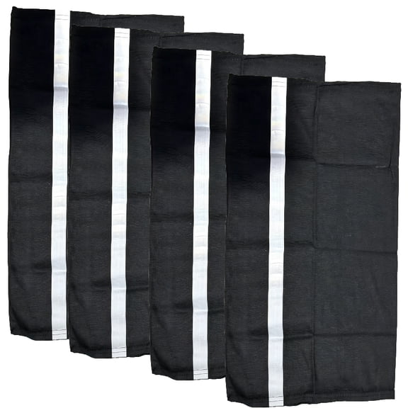 4-Pack Reflective Neck Gaiter, Multi-Use UV Sun Dust Wind Bandana(Black)