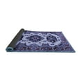 thumbnail image 2 of Ahgly Company Indoor Round Geometric Blue Traditional Area Rugs, 8' Round, 2 of 4