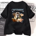 thumbnail image 2 of Capybara-Camiseta con estampado de animales para hombre y mujer, camisa informal de algodón de manga corta con cuello redondo, ropa de calle estética, 2 of 5