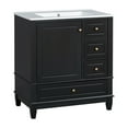 thumbnail image 4 of GDF Studio Modern 30" Bathroom Vanity with Ceramic Sink, Soft-Close Door, and Ample Storage, Black, 4 of 22