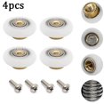 thumbnail image 2 of JINGT 4pcs Shower Room Pulley Bathroom Sliding Glass Door Wheels Nylon Copper Roller, 2 of 4