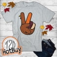 thumbnail image 6 of Tees2urdoor Peace Sign Turkey Thanksgiving T-Shirt, Youth Large, 6 of 6