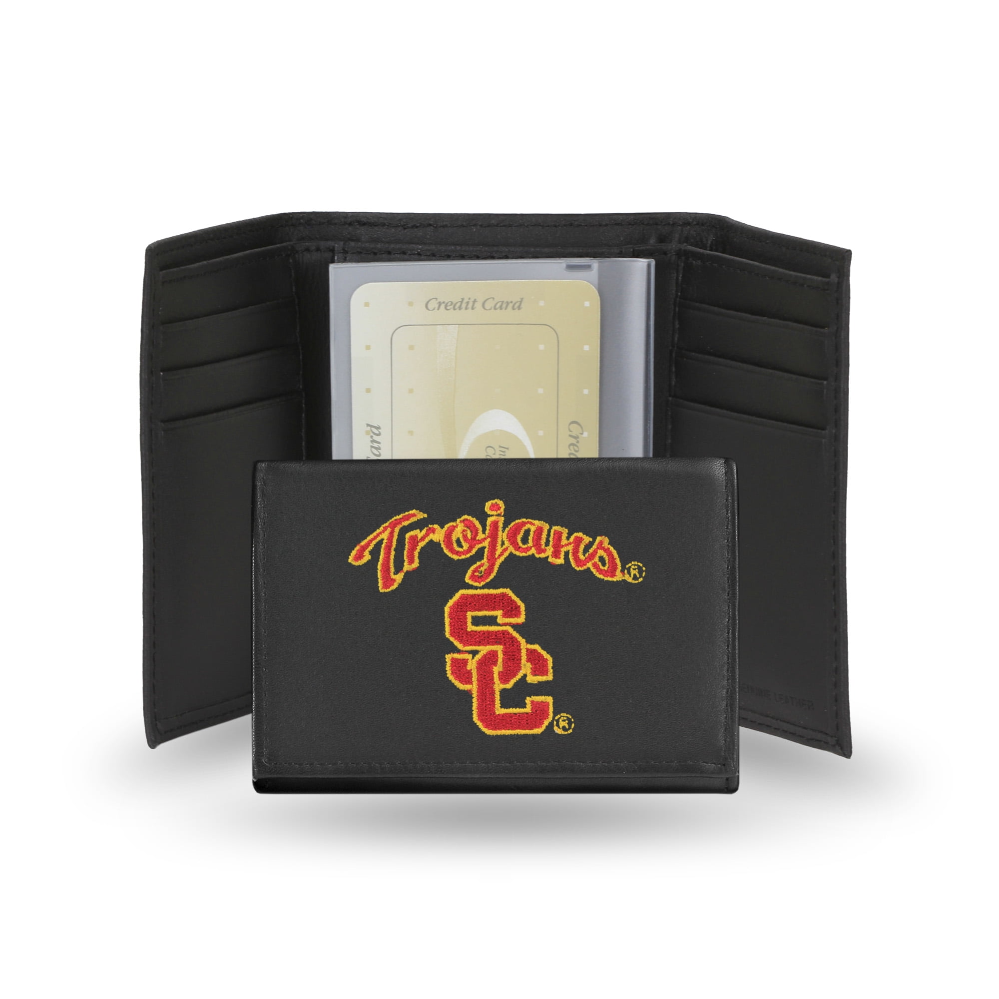 Supporters' Gear NCAA USC Trojans Leather Trifold Wallet with Man Made