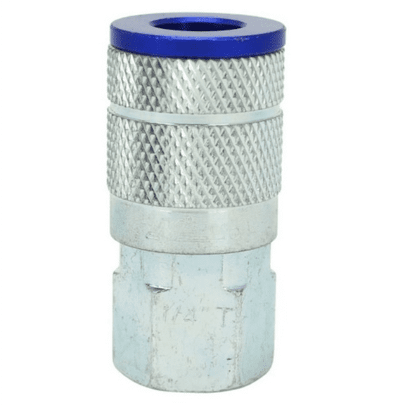 Milton Industries ColorFit Coupler, T-style Blue, 1/4-inch NPT Female