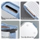 thumbnail image 4 of Soporte Rectangular de Plástico Azul para Caja de Pañuelos Desechables, Ideal para Baño, Hogar, Oficina o Coche | 25 X 11,7 X 10,5 Cm | Diseño Multifuncional | 1 Unidad, 4 of 6