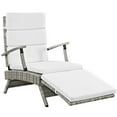 thumbnail image 6 of Modway Envisage Chaise Outdoor Patio Wicker Rattan Lounge Chair in Light Gray White, 6 of 10