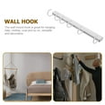 thumbnail image 6 of COMPUKAS Adhesive Door Hooks Wall Hanging Hook Rack Space Aluminum White 1Pack, 6 of 8