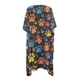 thumbnail image 3 of SCRAWLGOD Paw Star Print Womens Swimsuit Coverup Flowy Breathable Beach Cover Up Long Casual Bathing Suit Cover Up for Summer Beach, 3 of 6