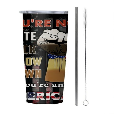 

We Are All American flags 20oz Tumbler Insulated Stainless Steel Water Bottle Portable Travel Coffee Tea Mug Cup