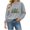 Dark Gray, variant on cocolona Christmas Sweatshirts for Women Christmas Tree Printed Crew Neck Long Sleeve Pullover Sweatshirts