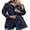 Navy Blue, variant on WIFORNT Women Light Rain Jacket Waterproof Active Outdoor Trench Raincoat with Hood Ladies Lightweight Windproof Windbreaker