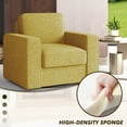 thumbnail image 3 of MOONMISS Swivel Accent Chair, 36'' Wide Mid-Century Modern Armchair for Living Room, Bedroom, Office,Yellow, 3 of 6