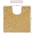 thumbnail image 5 of Home Weavers Modesto Collection Toilet Rugs U Shaped Contour Rug, Extra Thick Bathroom Rug, Non-Slip Contour Mat for Bathroom, 100% Cotton Soft & Absorbent, Machine Washable, 20"x20" Contour, Yellow, 5 of 9