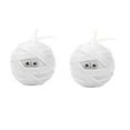 thumbnail image 2 of Clearance! 2 Pcs 2" Cute Round Mummy Candle, Aroma Mummy Styling Wax Candle, Halloween Candle, Creative Halloween Decoration & Gift for Party Indoor Tabletop Decor, 2 of 6
