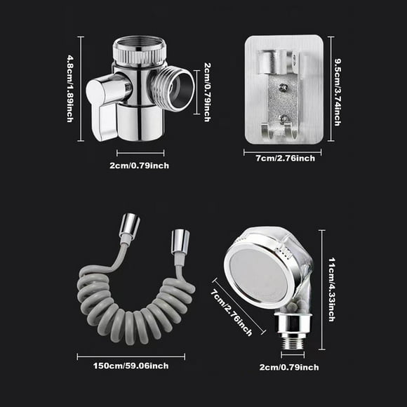 JJKBVCLO Sink Faucet Hose Sprayer Hair Washing Hand Shower Spray Faucet Attachment With Hose For Indoor Outdoor Kitchen Bathroom Tool Rinser