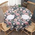 thumbnail image 3 of Pioneer Flower Floral Print Pattern Round Tablecloth 60"x60",Wrinkle Wipeable Table Cloth for Kitchen Dining Room Picnic Patio Party, 3 of 6