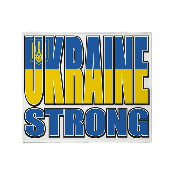 CafePress - Ukraine Strong - Soft Fleece Throw Blanket, 50"x60" for All Ages