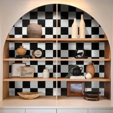 Smart Tiles Peel and Stick Backsplash, 5 Adhesive Tiles, Damier , 7.75"x7.75"