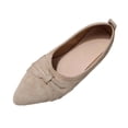 thumbnail image 2 of Gpaecead Women's Bow Dressy Shoes Pointed Toe Faux Suede Soft Sole Comfort Versatile Casual Slip On Flats For Work And Casual, Khaki, 2 of 8