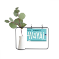 thumbnail image 1 of American USA Car Licence Plate Number Metal Picture Frame Cerac Vase Decor, 1 of 2